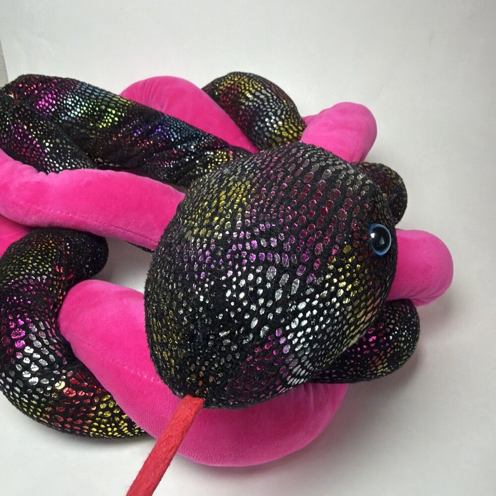 Adventure Planet Boa Constrictor Python Plush Pink Snake 60" long Pattern